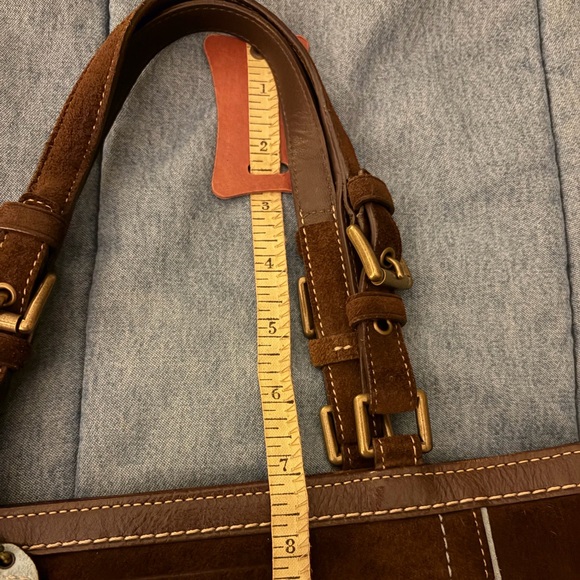 Coach Chocolate Brown Suede Tote Bag - Picture 5 of 6